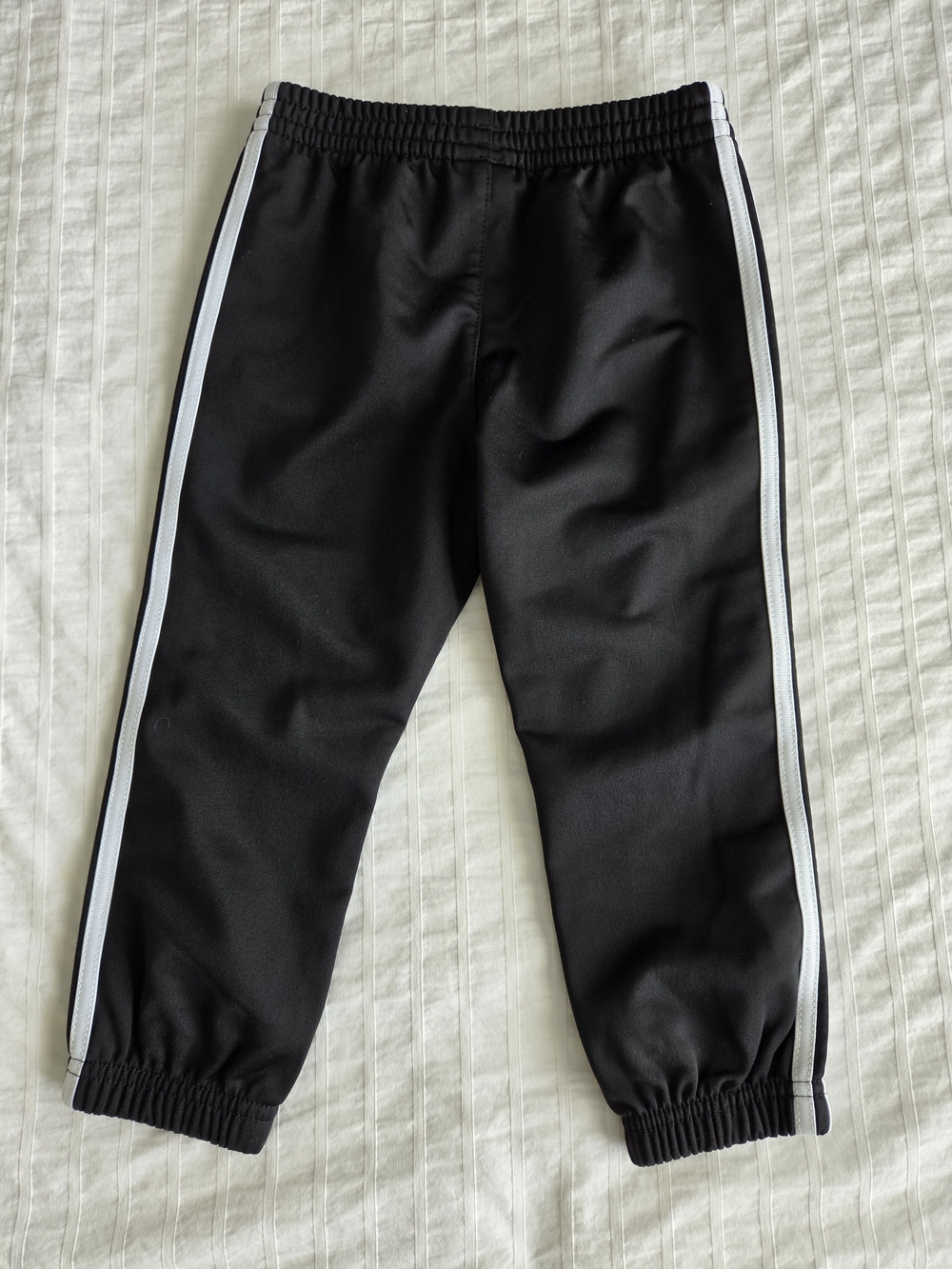 Adidas Toddler Boys Track Pants Black White Stripes Size 18M Athletic Joggers - Picture 6 of 6